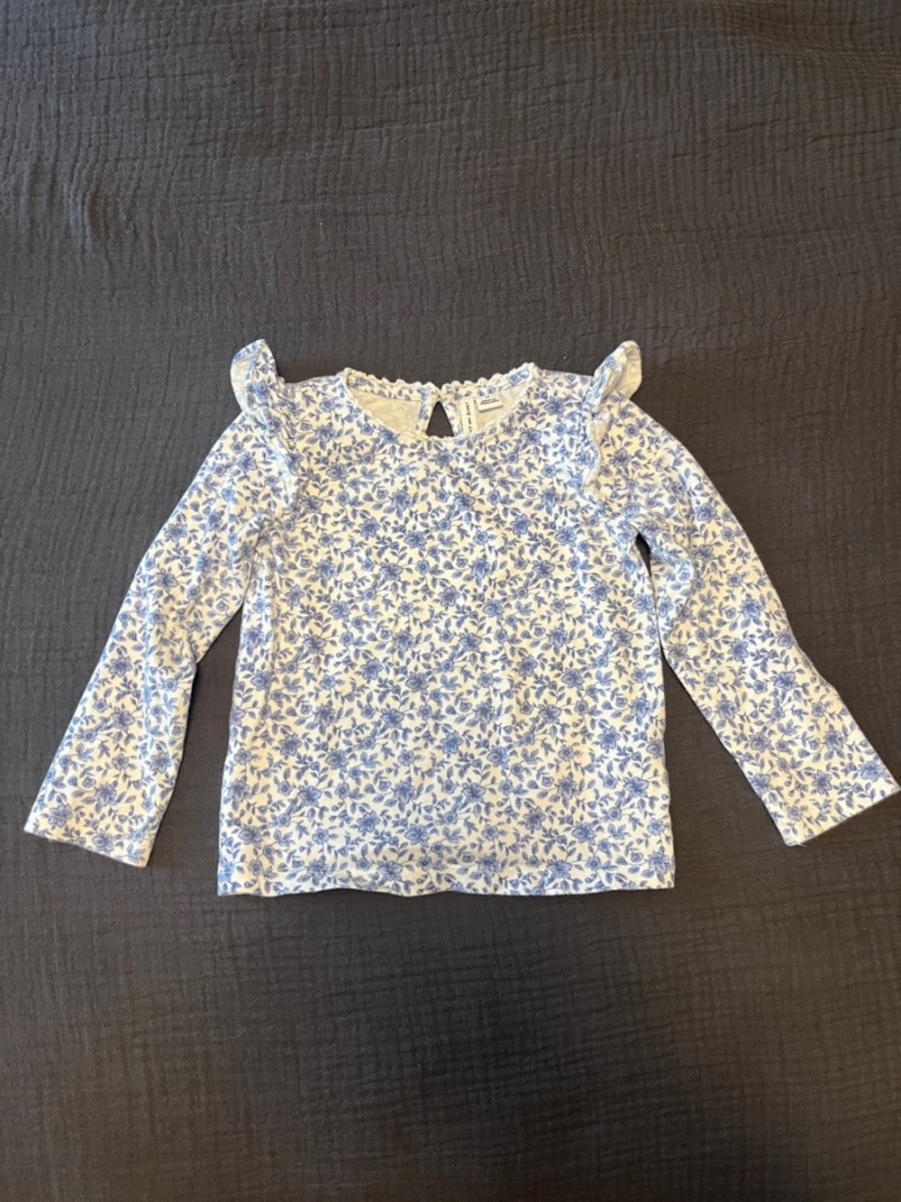 Ditsy Floral Ruffle Shoulder Top
